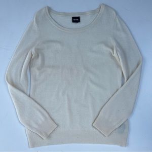 Nicole 100% Cashmere Long Sleeves Sweater Neutral Cream